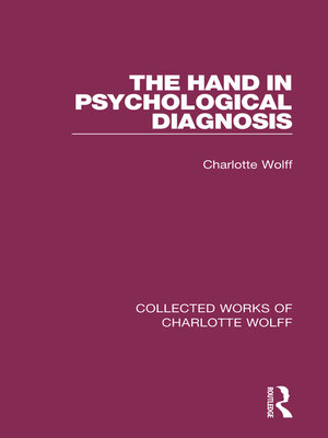 cover image of The Hand in Psychological Diagnosis